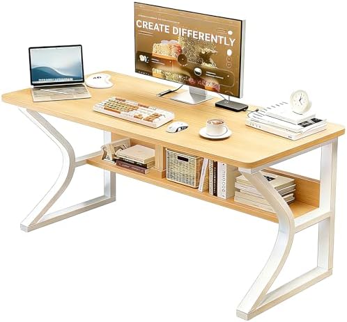 Study Desk with Shelves 100cm setup photo