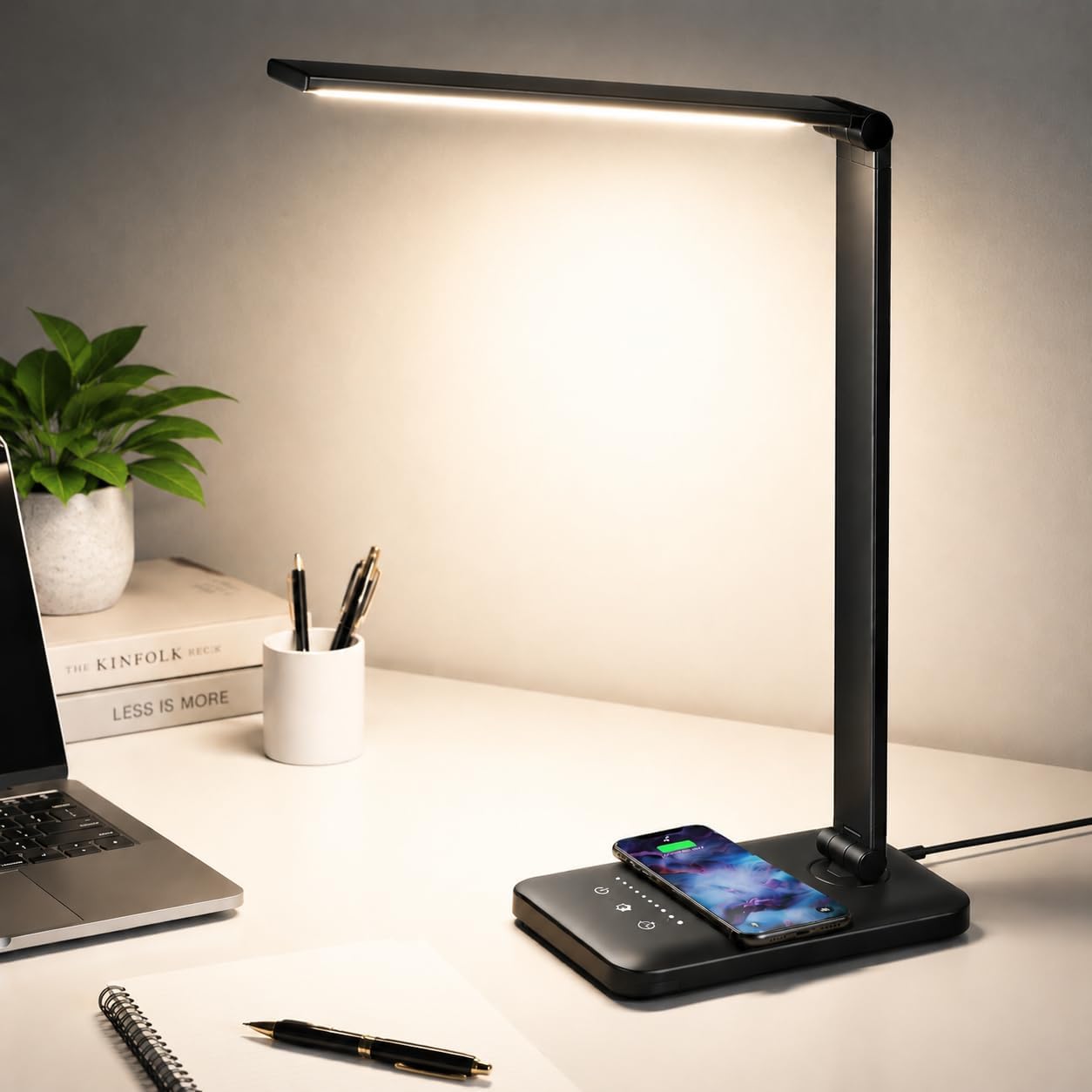 Desk Lamp with Wireless Charger setup photo